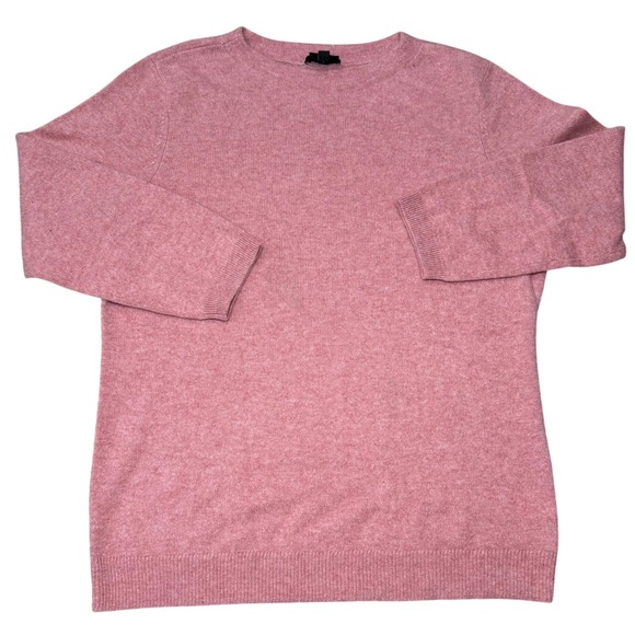 Talbots Petite Pure Cashmere Sweater Women's LP Long Sleeve Pink - Picture 2 of 7